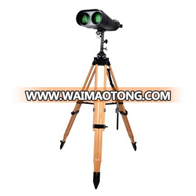 25x - 40x 100 Big Object Binoculars with Aluminium Box and Wooden Tripod for outliers Sightseeing and Bird Watching